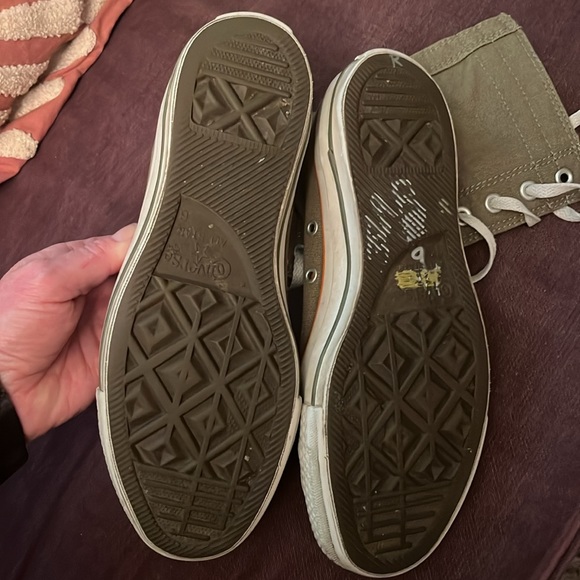 Converse High-Top Sneakers - Olive and Orange - Picture 6 of 8